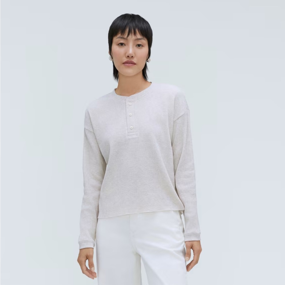 Everlane Beige Henley